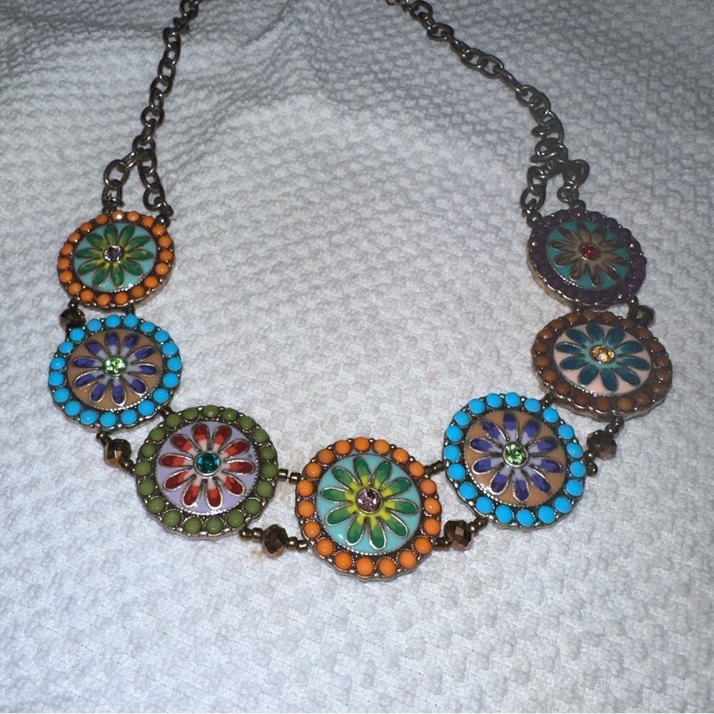 Necklace multi colored Circles Fashion Jewelry